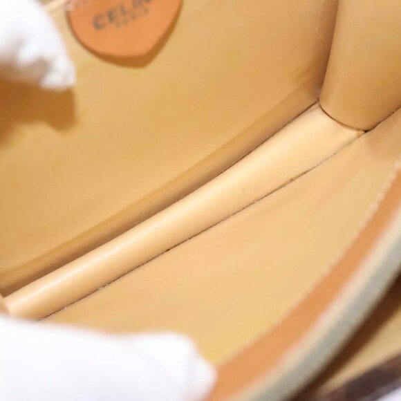 CELINE Macadam Canvas Shoulder Bag PVC Leather Brown Auth - Picture 11 of 16